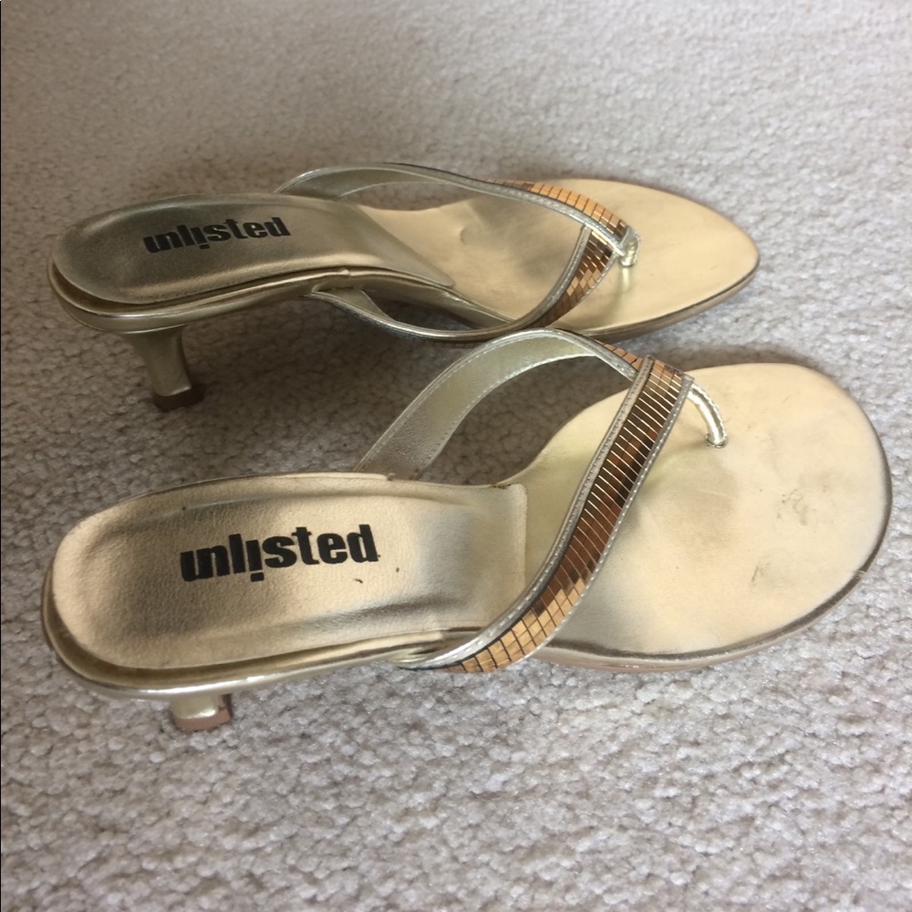 Gold sequin  heels